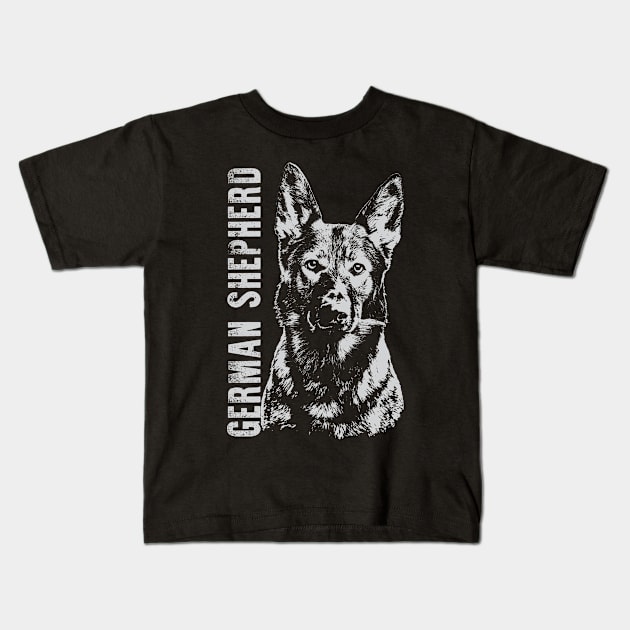 German Shepherd Dog - GSD Kids T-Shirt by Nartissima